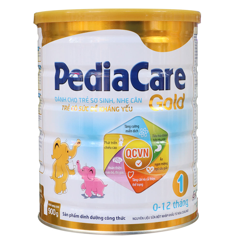 Sữa bột PediaCare Gold số 1 hộp/lon 900gr (6 – 36 tháng) (Mẫu mới 0-12 tháng)